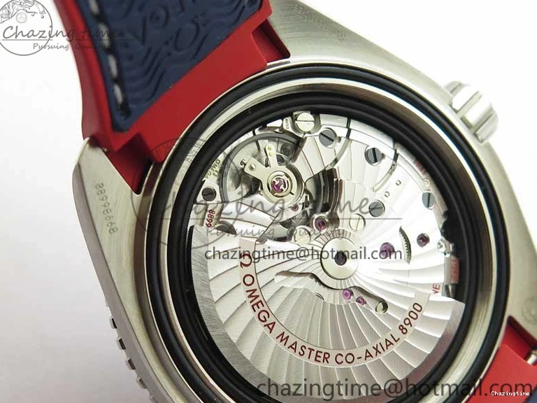 0117 Comfortable Planet Ocean 43.5mm America’s Cup VSF Best Edition White Dial On Blue Gummy Strap A 7900